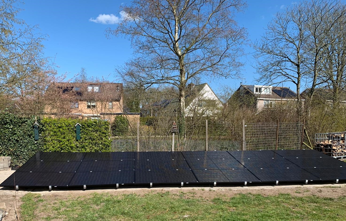 Zonnepanelen op de grond in Wezep