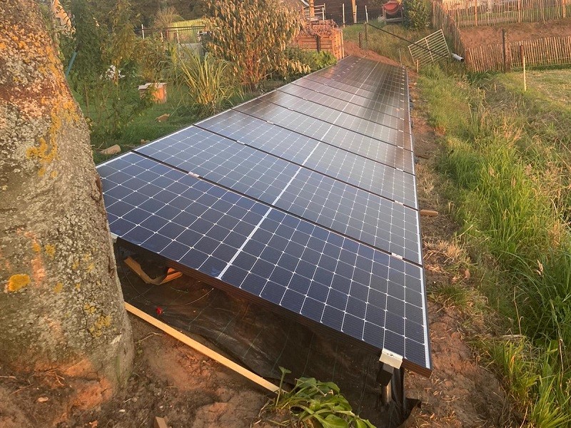 Grondopstelling zonnepanelen Wezep