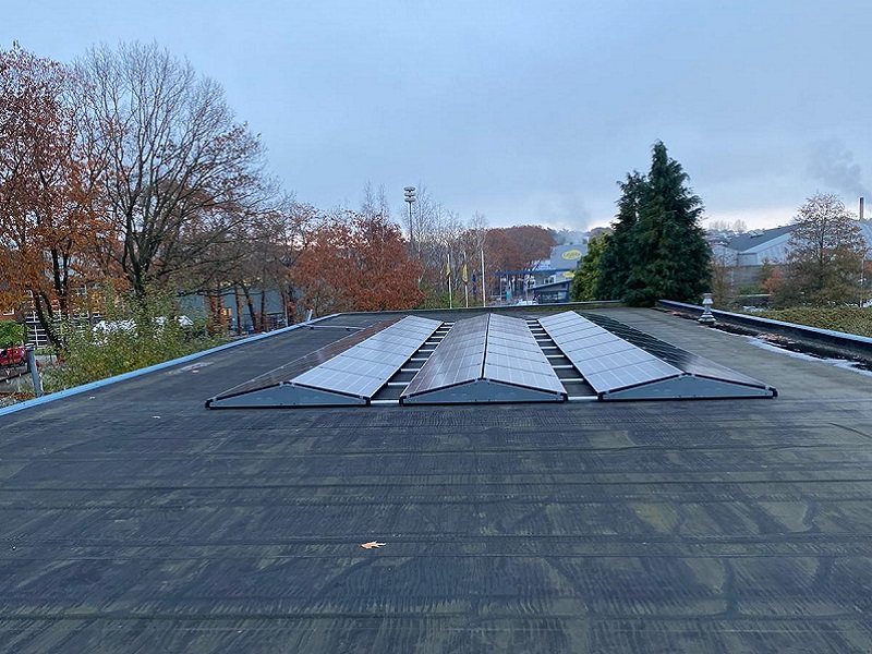 Hoog vermogen zonnepanelen in Oost-West opstelling